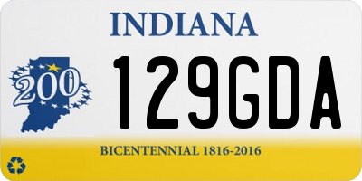 IN license plate 129GDA