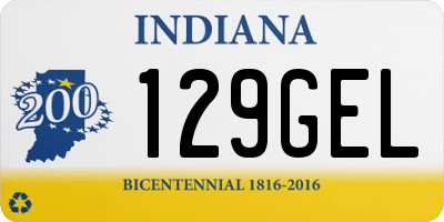 IN license plate 129GEL