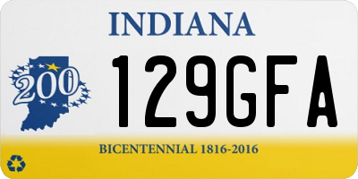 IN license plate 129GFA