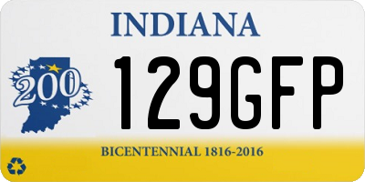 IN license plate 129GFP