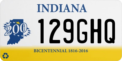 IN license plate 129GHQ