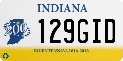 IN license plate 129GID