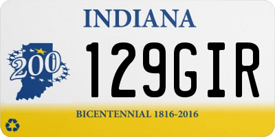 IN license plate 129GIR