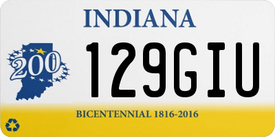 IN license plate 129GIU