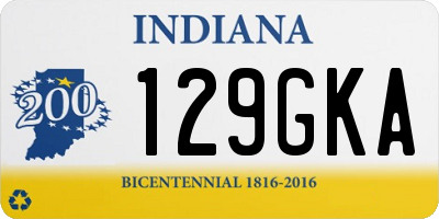 IN license plate 129GKA