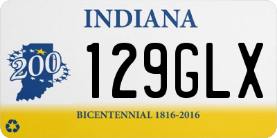 IN license plate 129GLX