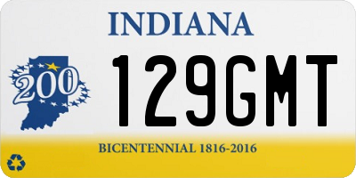 IN license plate 129GMT