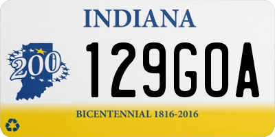 IN license plate 129GOA