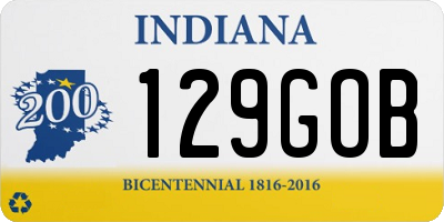 IN license plate 129GOB