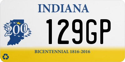 IN license plate 129GP