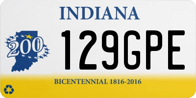 IN license plate 129GPE