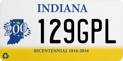 IN license plate 129GPL