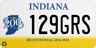 IN license plate 129GRS