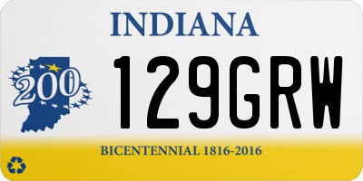 IN license plate 129GRW