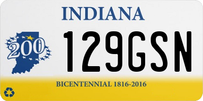 IN license plate 129GSN