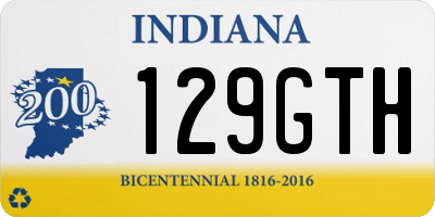 IN license plate 129GTH