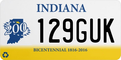 IN license plate 129GUK
