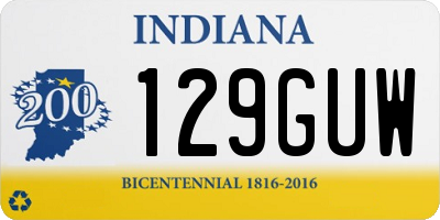 IN license plate 129GUW