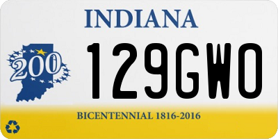 IN license plate 129GWO