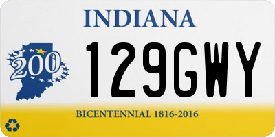 IN license plate 129GWY