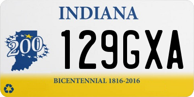 IN license plate 129GXA