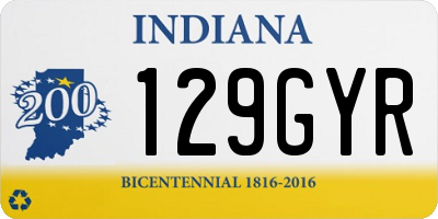 IN license plate 129GYR