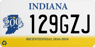 IN license plate 129GZJ