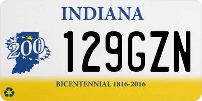 IN license plate 129GZN