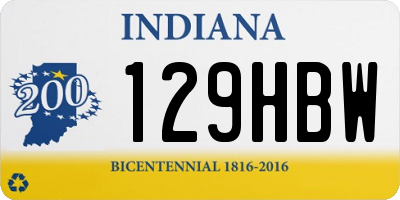 IN license plate 129HBW