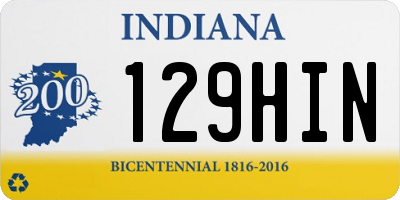 IN license plate 129HIN