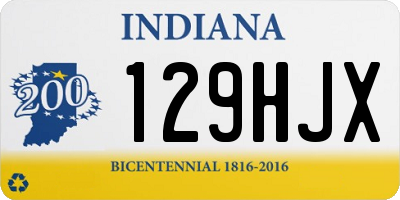 IN license plate 129HJX