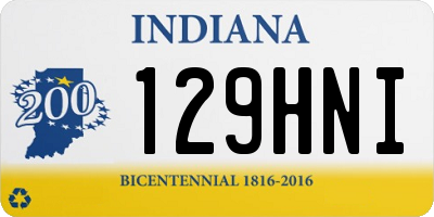 IN license plate 129HNI