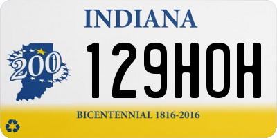 IN license plate 129HOH