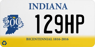 IN license plate 129HP