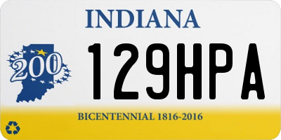 IN license plate 129HPA