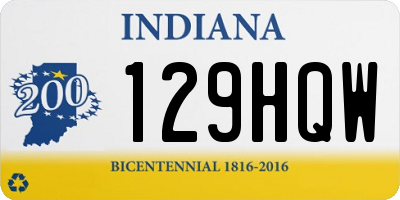 IN license plate 129HQW