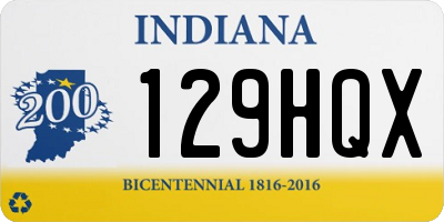 IN license plate 129HQX