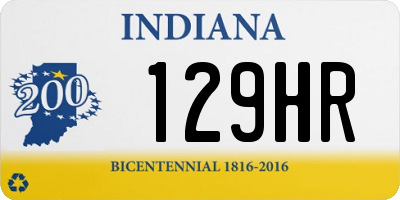 IN license plate 129HR