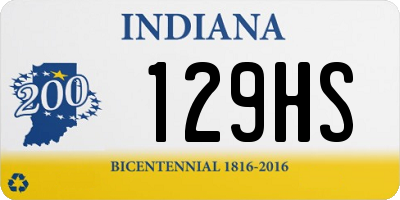 IN license plate 129HS