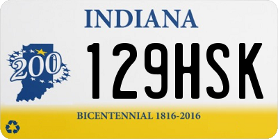 IN license plate 129HSK