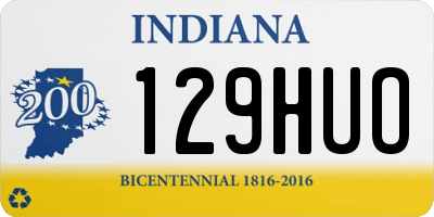 IN license plate 129HUO