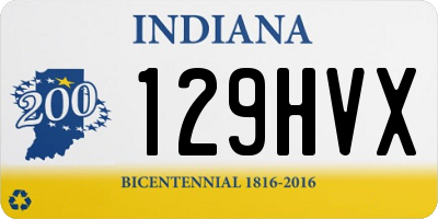 IN license plate 129HVX