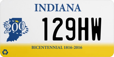 IN license plate 129HW