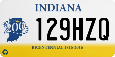 IN license plate 129HZQ