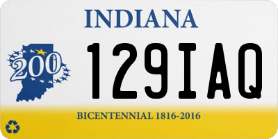 IN license plate 129IAQ