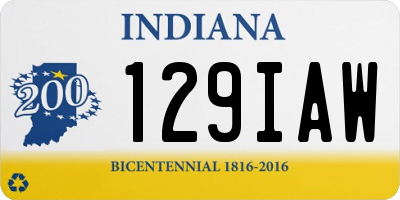 IN license plate 129IAW
