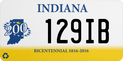 IN license plate 129IB