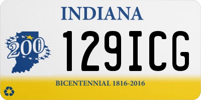 IN license plate 129ICG
