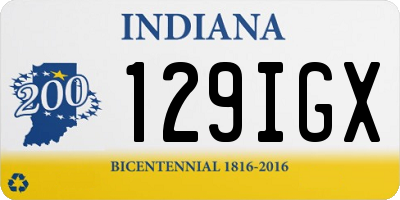 IN license plate 129IGX