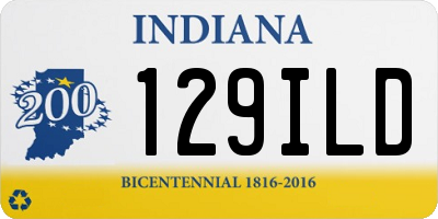 IN license plate 129ILD